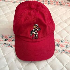 Ralph Lauren Kids Red Cap with Bear Embroidery